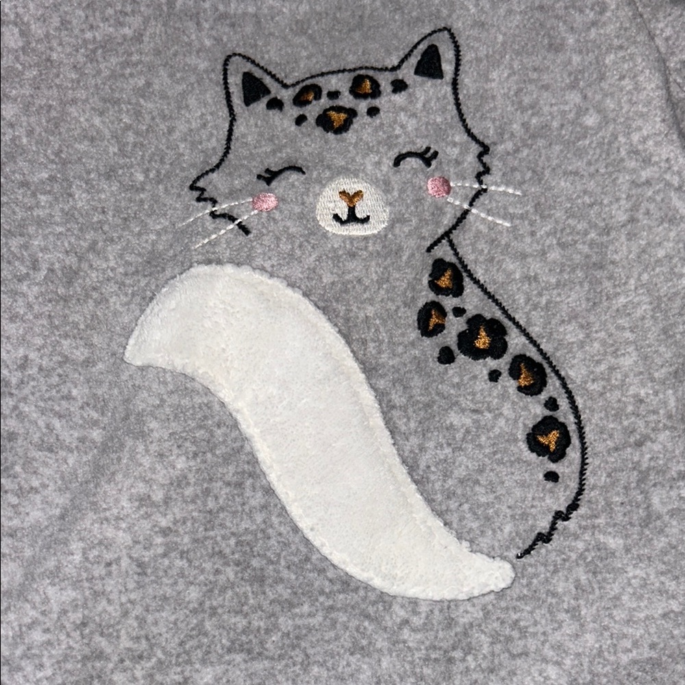 Carter's Gray and White Cat Clothing with Minimalist Design